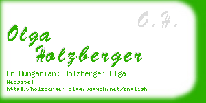 olga holzberger business card